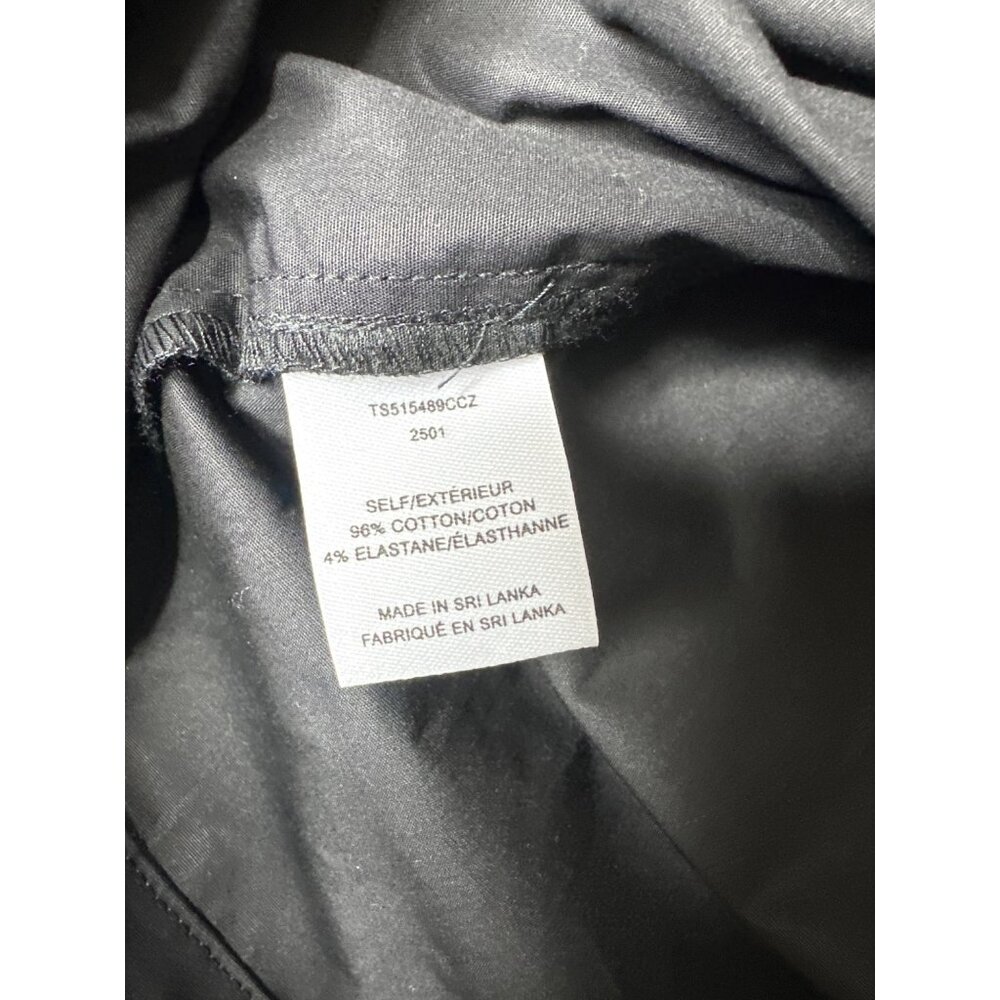 Derek Lam 10 Crosby Black Ruched Button Down Sleeveless Shirt Dress Size 2 - Picture 5 of 9